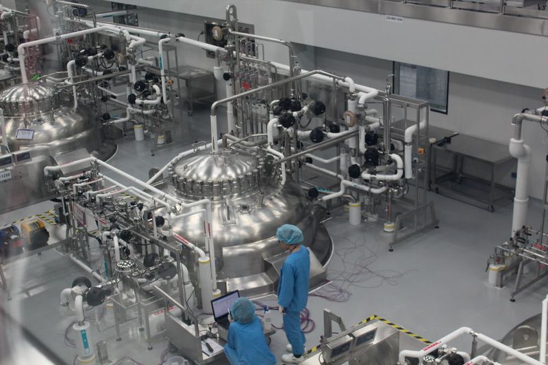 Blau ist nicht nur die Hausfarbe von Endress+Hauser, auch Koreas  Vorzeige-Technologie-Konzern Samsung setzt im Logo auf den beruhigenden Farbton. Der größte Mischkonzern des Landes will mit seiner vor sechs  Jahren als Joint Venture mit Quintiles gegründeten Tochter Samsung Biologics zur Biopharmazeutika-Weltspitze aufschließen.  (Laborpraxis)