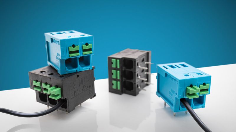 Das flexibel einfärbbare BASF-PPA Ultramid Advanced N3U41 G6 kommt jetzt in Leiterplattensteckverbindern und -klemmen von Weidmüller zum Einsatz.(Bild:  BASF)