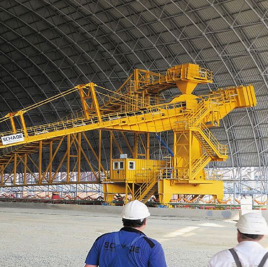 Montage des Absetzers(Bild:  Schade)