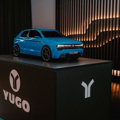 2025 hat Yugo Automobile hat dieses erste Modell im Maßstab 1:5 enthüllt (Bild: Yugo Automobile)