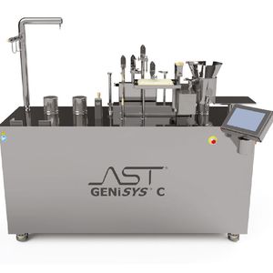 The “GENiSYS C” is a compact, cart-based filling and closing platform for vials, syringes, and cartridges.(Source:  Marchesini)