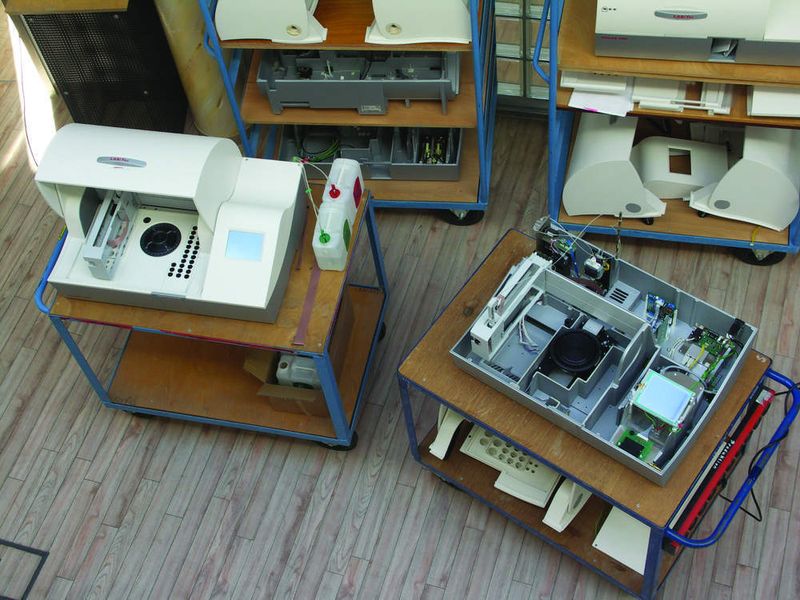 Einsichten: Blick von oben auf das Blutgerinnungsmessgerät. (Archiv: Vogel Business Media)