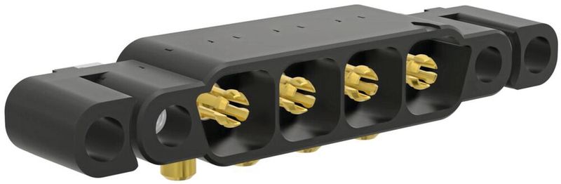 Figure 4: For high-current interfaces, the Kona family provides 60 A per contact; screw connections secure the connection against accidental disconnection. (Image:Harwin)