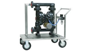 Die 2''-PVDF-Pumpe ist druckluftbetrieben und elektrisch leitfähig. (WP-ARO)