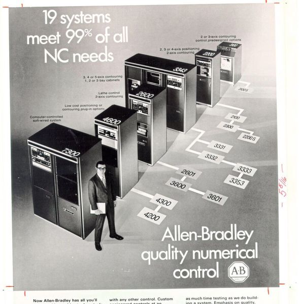 Weiterentwicklung: Numerische Steuerung aus den 1970ern. (Rockwell Automation)
