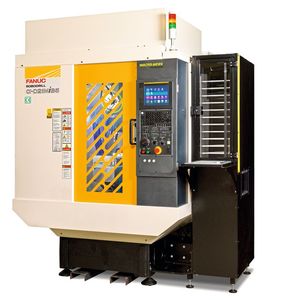 Das Multi-Paletten-System «WM MPSMill» mit dem Fanuc-Bearbeitungszentrum α-D21MiB5ADV.(Bild:  Walter Meier (Fertigungslösungen))