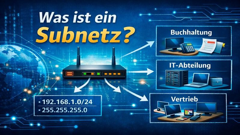 Der zusammenhängende IP-Adressraum eines größeren Netzwerks lässt sich in kleinere, logisch getrennte Subnetze aufteilen.(Bild:  ChatGPT / KI-generiert)