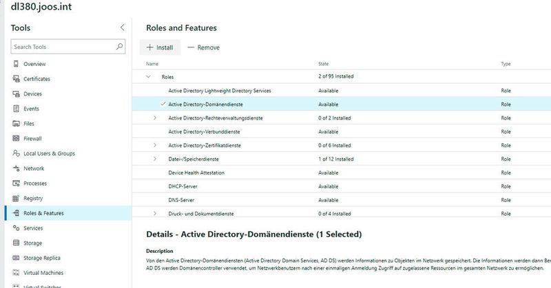 Serverrollen können installiert und deinstalliert werden. (Joos / Microsoft)