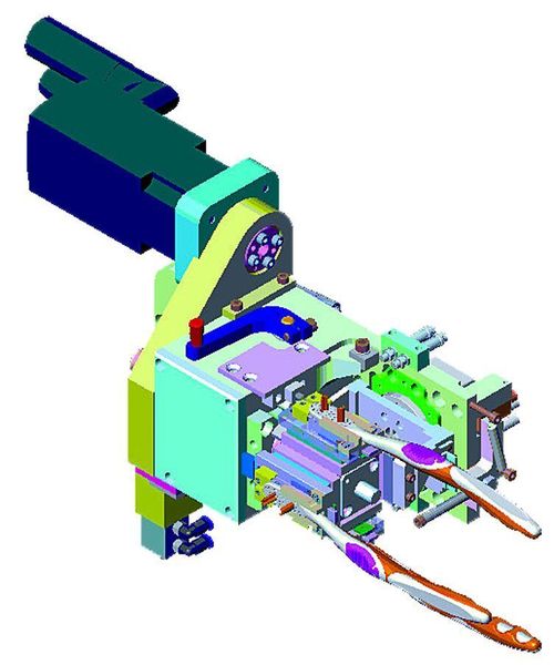 Bild 1: Schnittbild der neuen Zahnbürsten-Produktionsmaschine. Bild: Zahoransky (Archiv: Vogel Business Media)