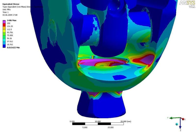 Kritischer Bereich:  Mittels Dauerfestigkeitsnachweis nach FKM-Richtlinie können kritische Bereiche überprüft werden. (Archiv: Vogel Business Media)