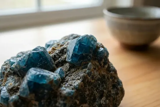Rare earth elements that may occur in apatite include lanthanum, cerium, praseodymium and gadolinium.(Picture:  Rob Lavinsky / iRocks – CC BY-SA 3.0)