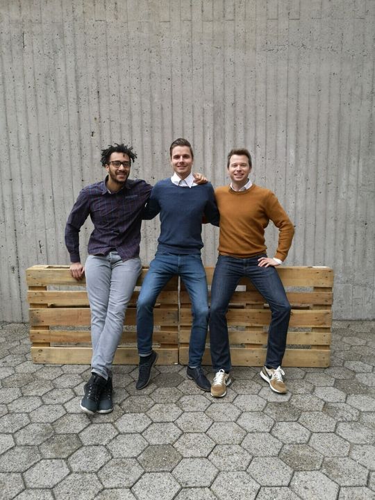 Die 3 Gründer (von links): Hakeem Moruf, Dennis Maschmeyer, Max Raschke(Quelle:  PackLogX)