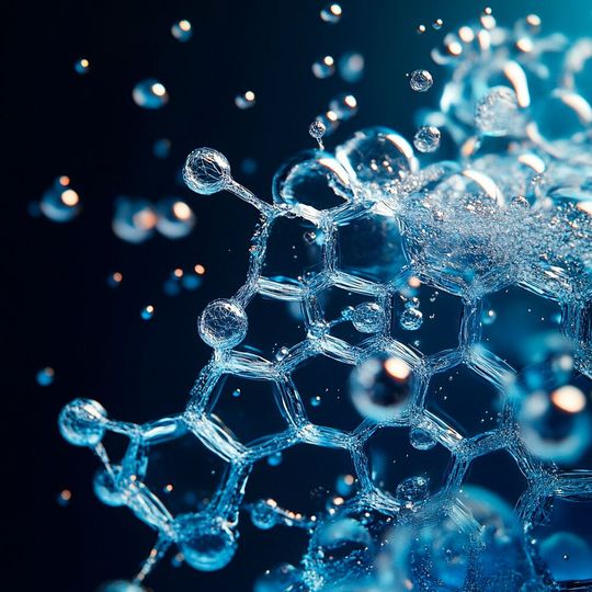 Künstlerische Darstellung der Wasserspaltung.(Bild:  Midjourney / Francesco Ciucci / KI-generiert)