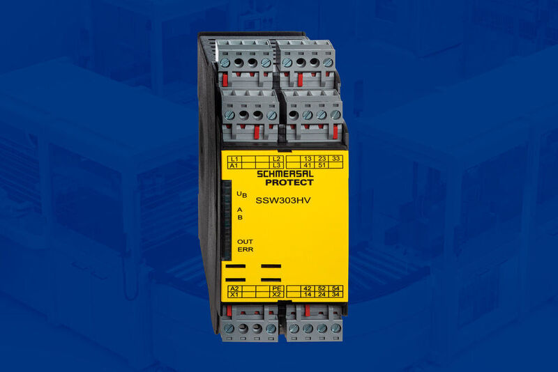 Der neue sensorlose Stillstandswächter SSW303HV der Schmersal Gruppe ersetzt insgesamt vierzehn Varianten des bisherigen Produktprogramms.  (Schmersal)