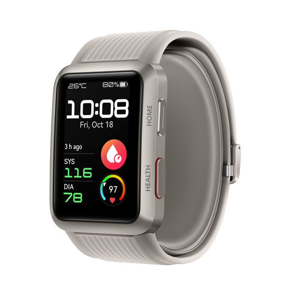 Die Huawei Watch D ist die erste Smartwatch des Herstellers mit medizinisch zertifiziertem EKG- und Blutdruckmessgerät. (Bild: Huawei)