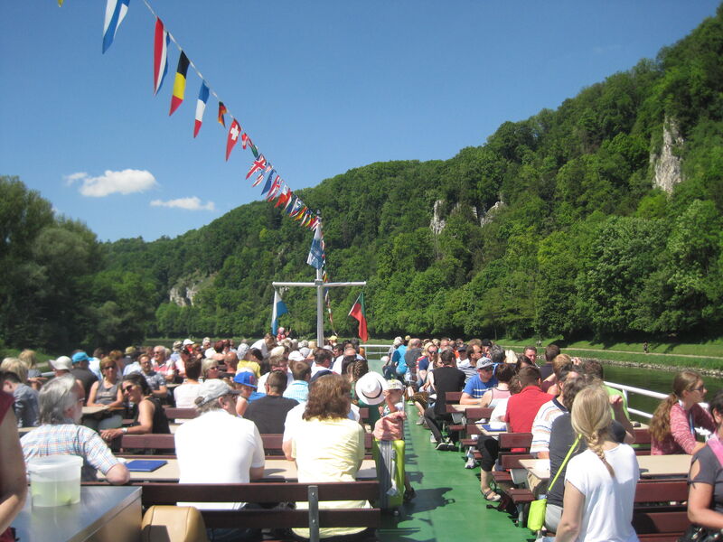 Am 27. Mai 2017 fand die gemeinsame Abschlusstour auf der Donau von Kelheim zum Kloster Weltenburg statt. (Aquado)