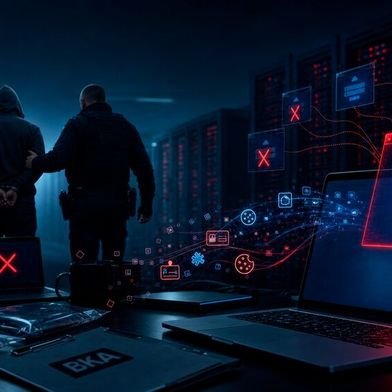 Das BKA und US‑Ermittler haben nach eigenen Angaben die Infrastruktur des Phishing‑as‑a‑Service‑Dienstes „Kratos“ abgeschaltet und mehr als 200 Server stillgelegt.  (Bild: KI-generiert)