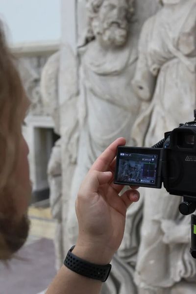 Hunderttausende detailgetreuer Aufnahmen des Pergamonaltars fließen in eine dreidimensionale Erlebnisumgebung ein. (Bild: Siemens)