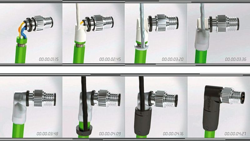 Kunststoff, Metall, Kunststoff – nahtlos und absolut sicher – die Advanced Shielding Technology ermöglicht eine robuste und zuverlässige Daten-, Signal- und Leistungsübertragung. (Phoenix Contact)