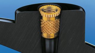 Diese Gewindeeinsätze sind speziell für den Einbau nach dem Entformen konzipiert. Das Ergebnis sind verschleißfreie metallische Gewinde in Kunststoffteilen. (Bild1: Böllhof)