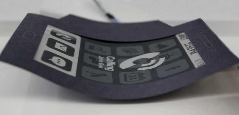 Bei einem Anruf krümmt sich das Telefon: morephone-Prototyp aus Kanada (Queens University)