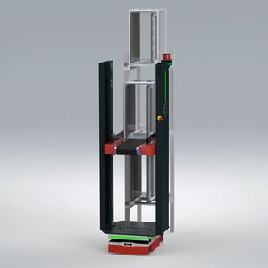 Der Melkus Rack Stacker BLS4060 eignet sich für den platzsparenden und effizienten Transport von Leiterplattenmagazinen und Euroboxen bis 600 mm × 400 mm.(Bild:  Melkus Mechatronic)