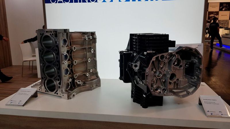 KS Huayu Alutech zeigte hochkomplexe Aluminiumgussteile für den Antriebsstrang. (Bild: D.Quitter/VCG)