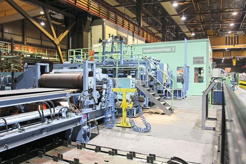 Blick von der Schrott-Stapelsektion zur Inspektionskabine. (Unitechnik)