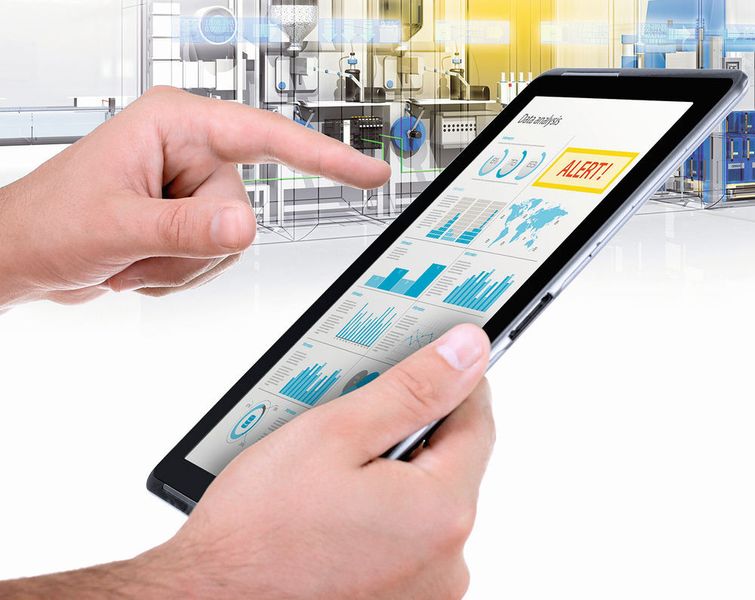 Der Bediener wird über die Steuerung und Monitor oder Handhelds et cetera immer über den aktuellen Stand der Anlage informiert und kann rechtzeitig Massnahmen ergreifen. (Omron)