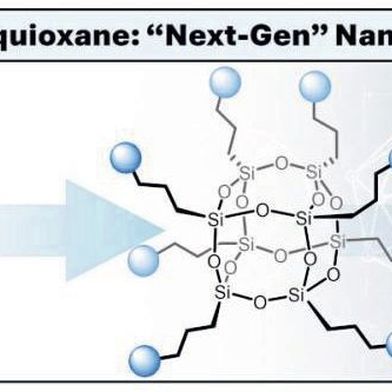 Nanozyme ahmen Eigenschaften von natürlichen Enzymen nach. Sie könnten die Katalyse nachhaltiger gestalten und Wirkstoffvorstufen in Zellen aktivieren.  (Bild:  Schematische Darstellung von Silsesquioxanen als Nanozyme für Katalyse, Bildgebung und Therapie. Pierre Picchetti, KIT )