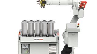 Turn-Assist ist eine integrierte Lösung, die Dreh- und Fräsmaschinen automatisieren. (Bild: Robojob)