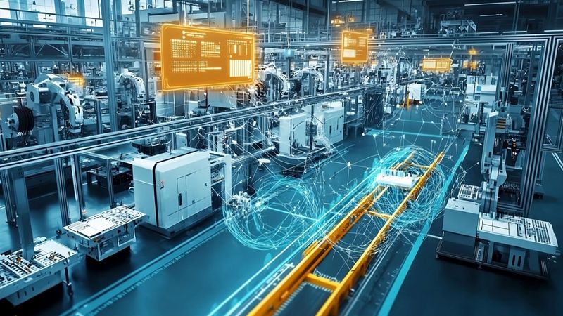 Factory-X ist auf der Hannover Messe in Halle 13, Stand C24 (am Gemeinschaftsstand der Plattform Industrie 4.0) zu finden.(Bild:  ©STUDIO.no.3/stock.adobe.com; generiert mit KI)