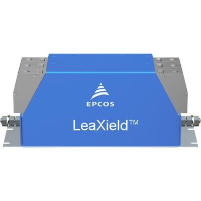 Das Leistungsmodul LeaXield wurde entwickelt, um Ableitströme zu eliminieren. Geschaltet wird das Modul zwischen den Fehlerstromschutzschalter und den EMV-Eingangsfilter.(Bild:  EPCOS)