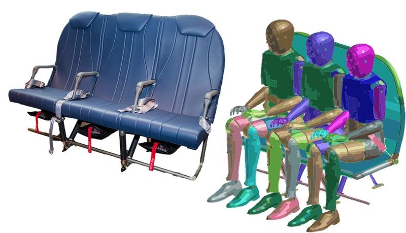 Der Titan-Sitz von Expliseat: realer Sitz (links) und virtueller Sitz-Prototyp (rechts). (Bild: Engineering System International)