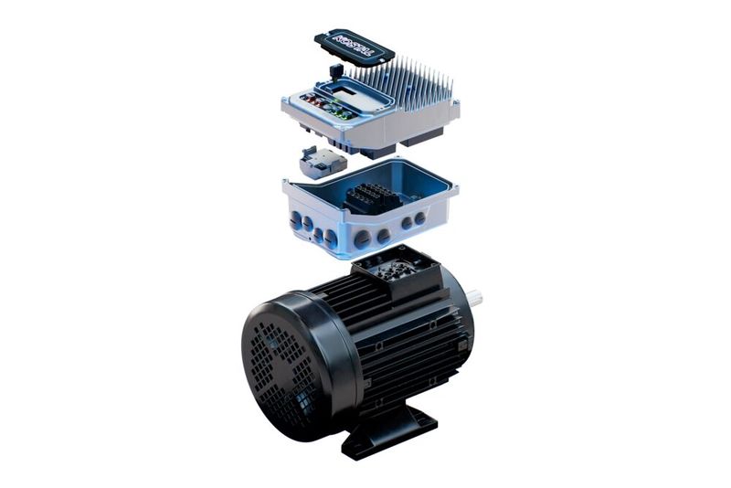 Der Inveor MC1 ist ein motorgelagerter modular aufgebauter Frequenzumrichter, der eine sensorlose Regelung verschiedener Motortypen ermöglicht. (Bild: Kostal)