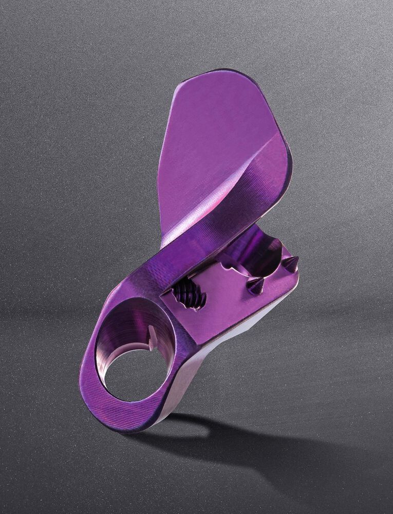 The titanium implant produced using different Horn DS titanium milling cutters.