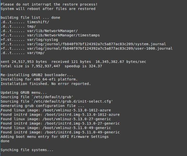 Timeshift stellt Daten wieder her.  (Bild: Joos)