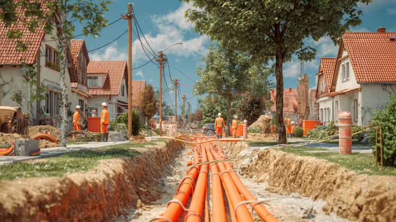 Symbolbild: Der Ausbau von Glasfaseranschlüssen schreitet voran. Die tatsächliche Aktivierung in den Haushalten entwickelt sich jedoch langsamer als die bauliche Verfügbarkeit.(Bild:  Midjourney / Paula Breukel / KI-generiert)