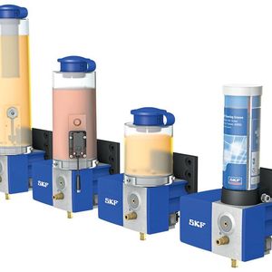 Die aktualisierte Kompaktpumpe ECP von SKF ist nun auch mit nachfüllbaren Kunststoffbehältern verfügbar.