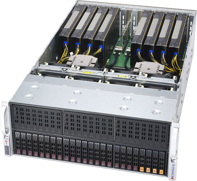 Der Supernicro-Server auf vier Höheneinheiten und 8 GPUs 