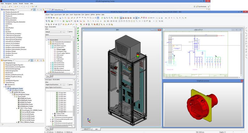 Im Eplan-Data-Portal stehen dem Kunden Daten für die Projektierung und den 3D-Montageaufbau für den TS 8 und Zubehör zur Verfügung. (Bild: Rittal)