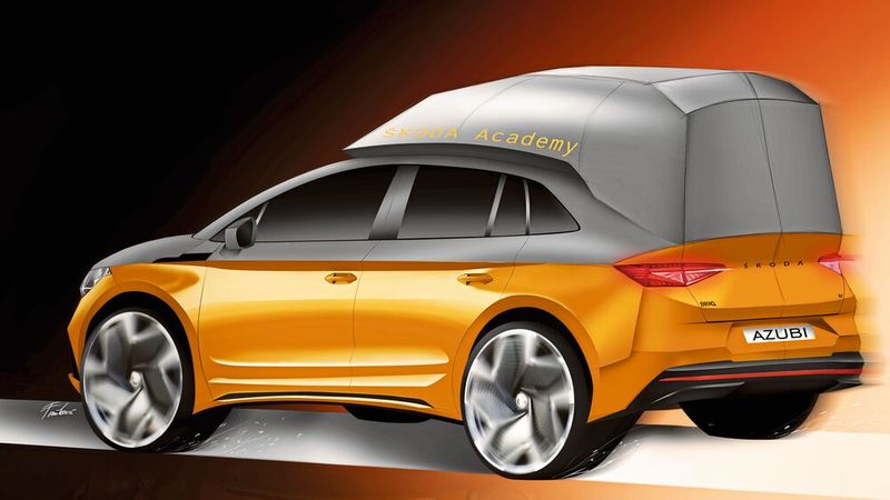 Am Anfang des Roadiaq stand eine detailierte Designskizze, allerdings nicht von Chefdesigner Oliver Stefani, sondern ... (Bild: Skoda)