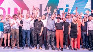 Die 36 Finalisten des Design-Wettbewerb 3D-Pioneers-Challenge auf der Rapid Tech + Fabcon 3D. (Messe Erfurt/Christian Seeling)