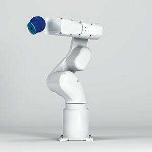 Ein möglicher Gewinn: der Epson VT-06 - vertikal orientierter Knickarmroboter.