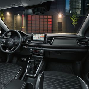Das neue Infotainmentsystem zeichnet sich unter anderem um einen auf acht Zoll gewachsenen Touchscreen aus.(Bild:  Kia)