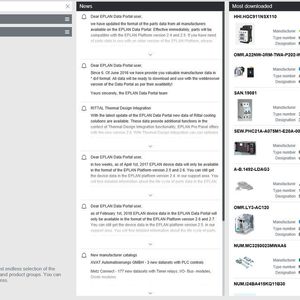 Ein Dashboard gibt einen Überblick, beispielsweise über die Neuerungen im Eplan Data Portal oder die am häufigsten heruntergeladenen Gerätedaten.