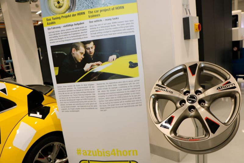 Das Tuning-Projekt: Seit Ende letzten Jahres arbeiten die Horn-Azubis an einem VW-Beetle. (Sonnenberg)