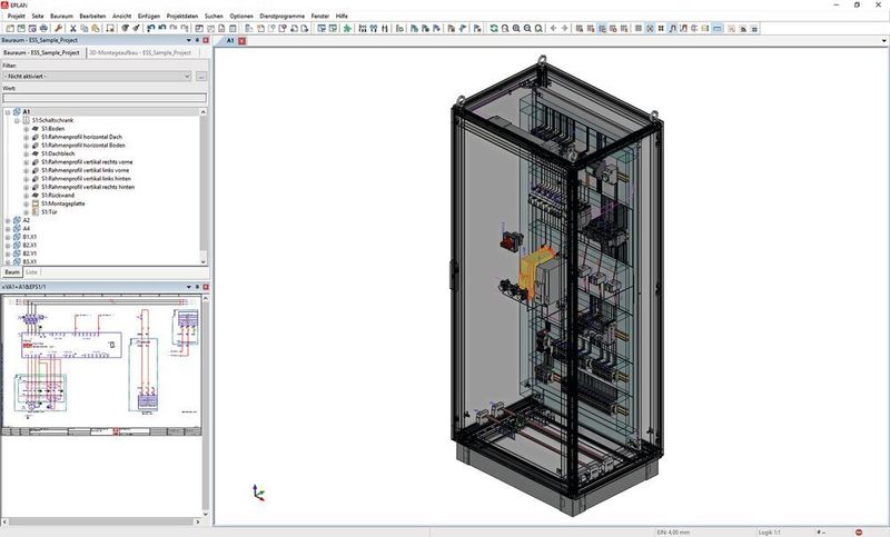 Durchgängig geplant – vom Schaltplan bis zum vollausgebauten Rittal- Systemschrank VX25. (Eplan Software & Services)