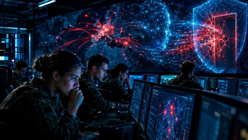 Gerade bei militärischen Systemen und der kritischen Infrastruktur ist das schnelle Erkennen und Schließen von Schwachstellen essentiell.(Bild:  Dall-E / KI-generiert)
