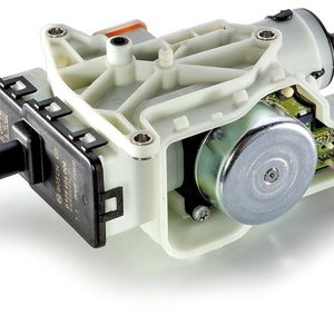 Kompaktes Antriebsmodul mit zugehöriger Ansteuerelektronik ist leicht zu integrieren. 